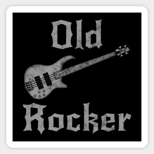 Old Guys Rock, Bass Guitar Father's Day Retirement Bassist Sticker